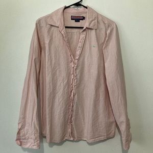 Vineyard Vines Button down pink white stripe size 16